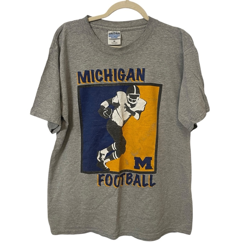 Gildan Adult Large University Of Michigan Football Rare & Hard To Find T Shirt